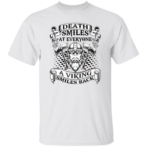 Death Smiles At Everyone White T-Shirt-Viking T-Shirt-Norse Spirit