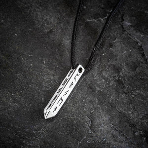 Stainless Steel Obelisk Rune Necklace-Necklaces-Norse Spirit