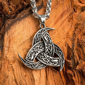 Stainless Steel Odin's Horn Pendant-Viking Necklace-Norse Spirit