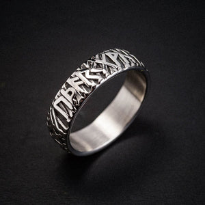 Stainless Steel Slim Rune Ring-Viking Ring-Norse Spirit