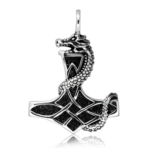 925 STERLING SILVER JORMUNGAND / MIDGARD SERPENT PENDANT