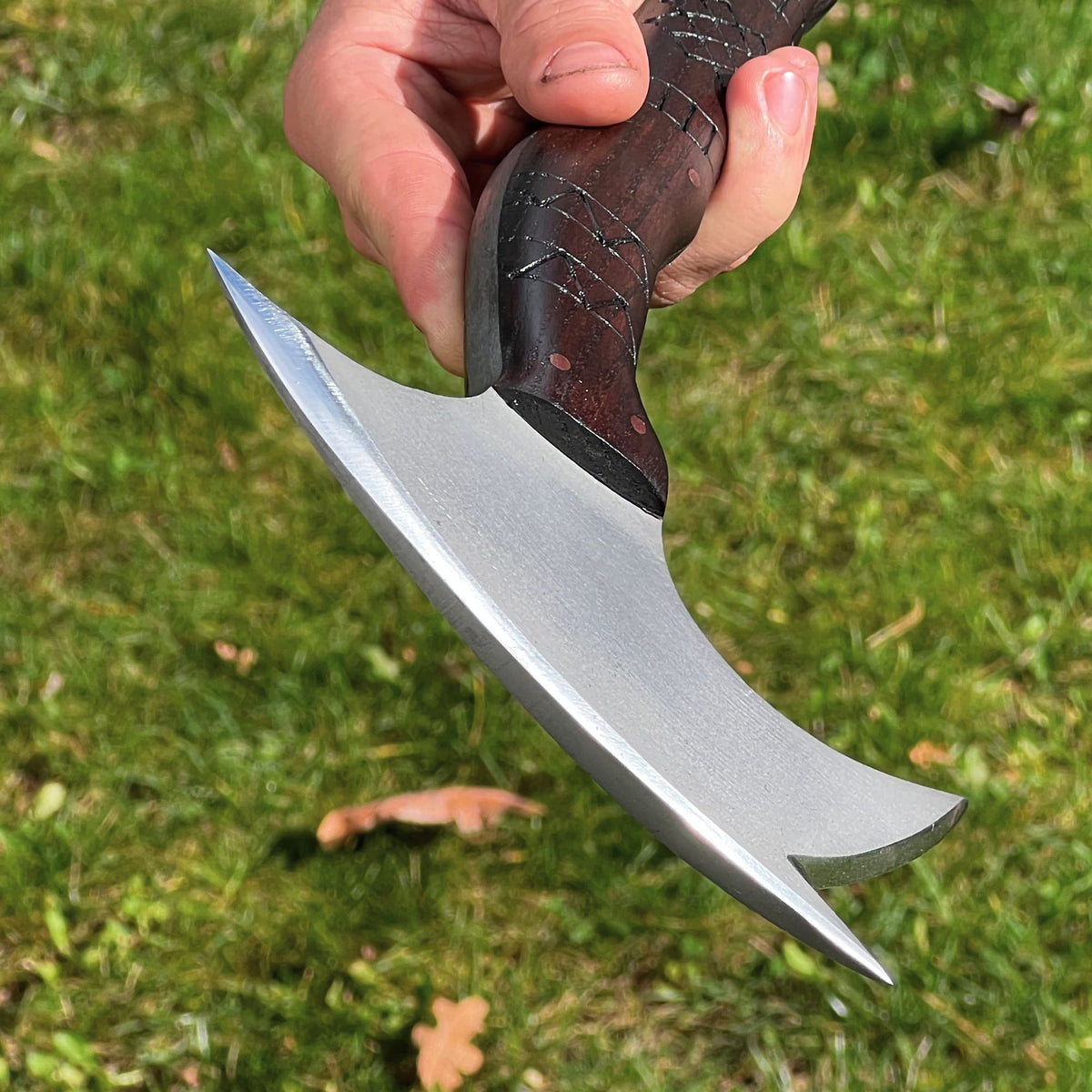 Carved Handle ’Ogun’ Tomahawk