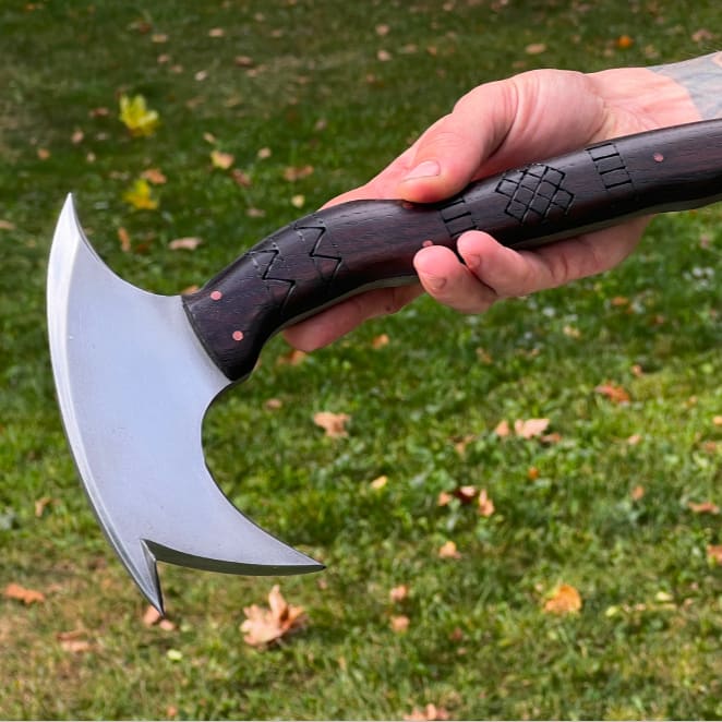 Carved Handle ’Ogun’ Tomahawk