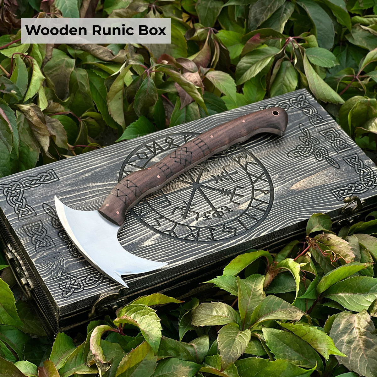 Carved Handle ’Ogun’ Tomahawk