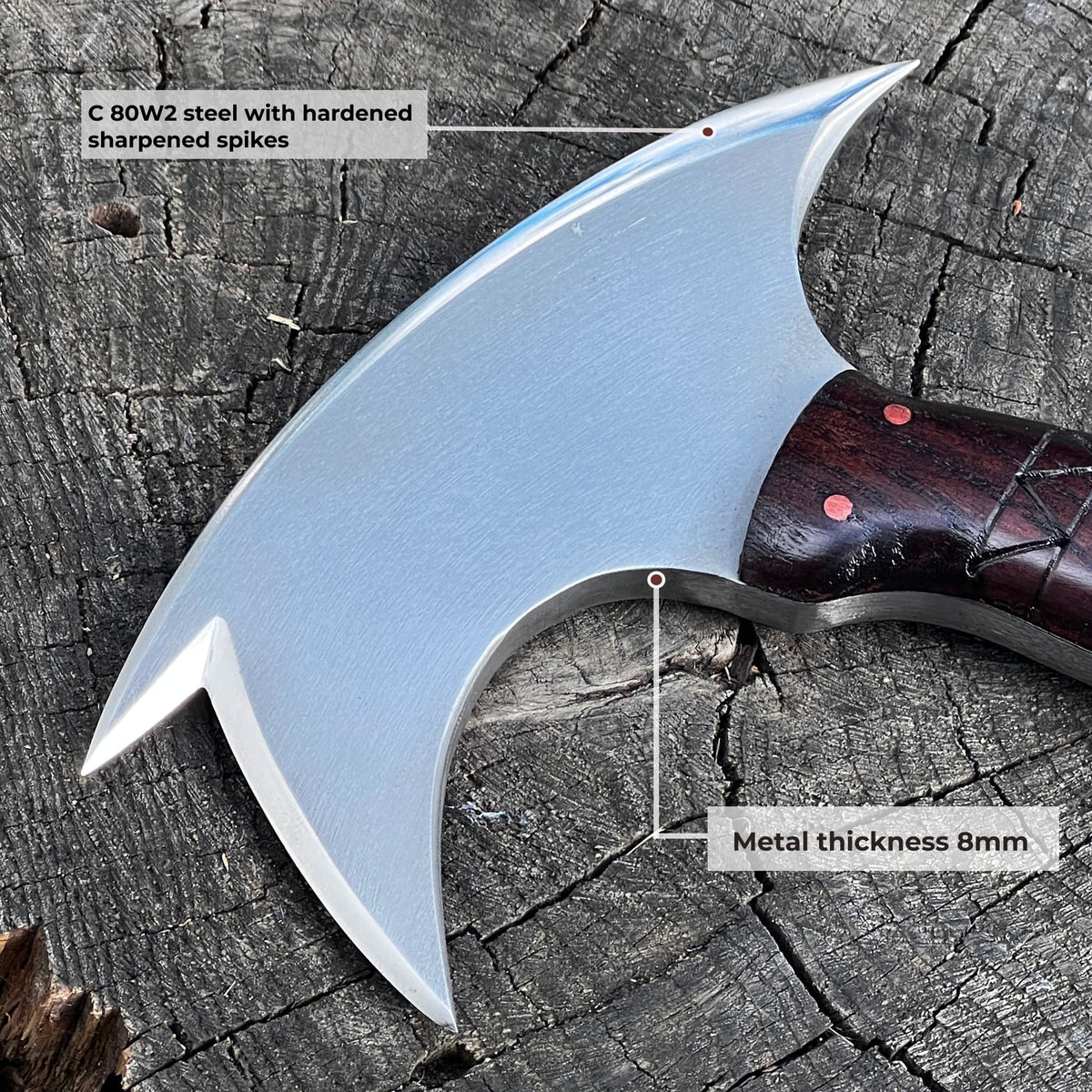 Carved Handle ’Ogun’ Tomahawk