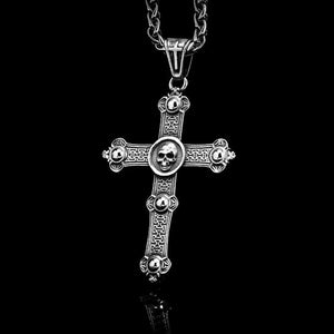 Cross and Skull Necklace - Necklace