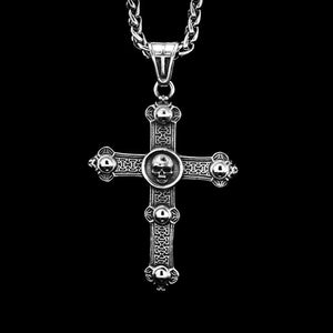 Cross and Skull Necklace - Necklace