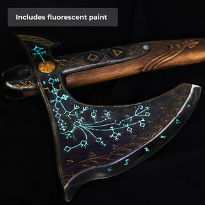 God of War Leviathan Gold Axe with Leather Protection