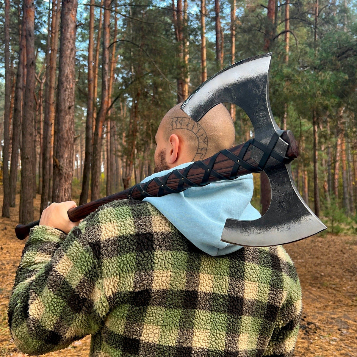 Hand Forged Double Bladed Axe