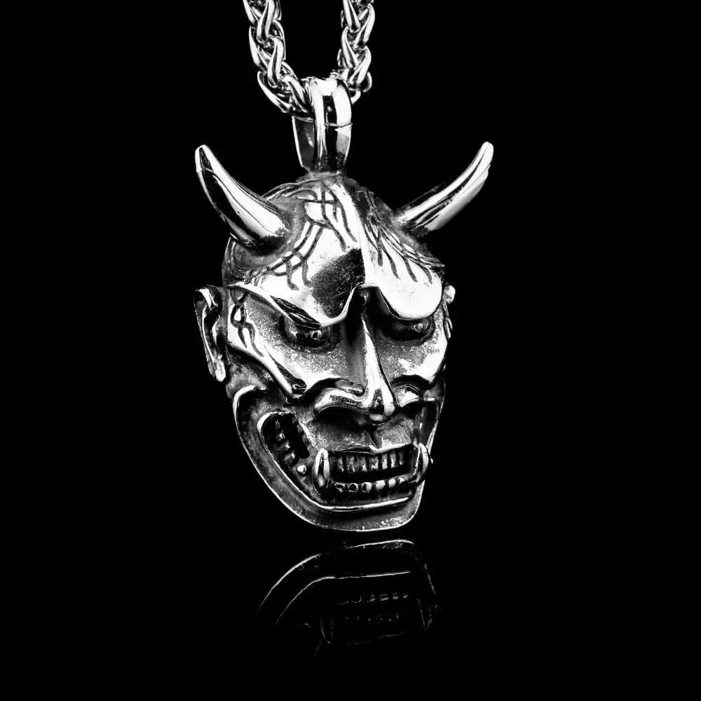 Oni Mask Necklace - Necklace