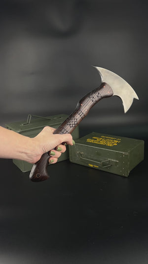 Ogun Tomahawk With Carved Handle