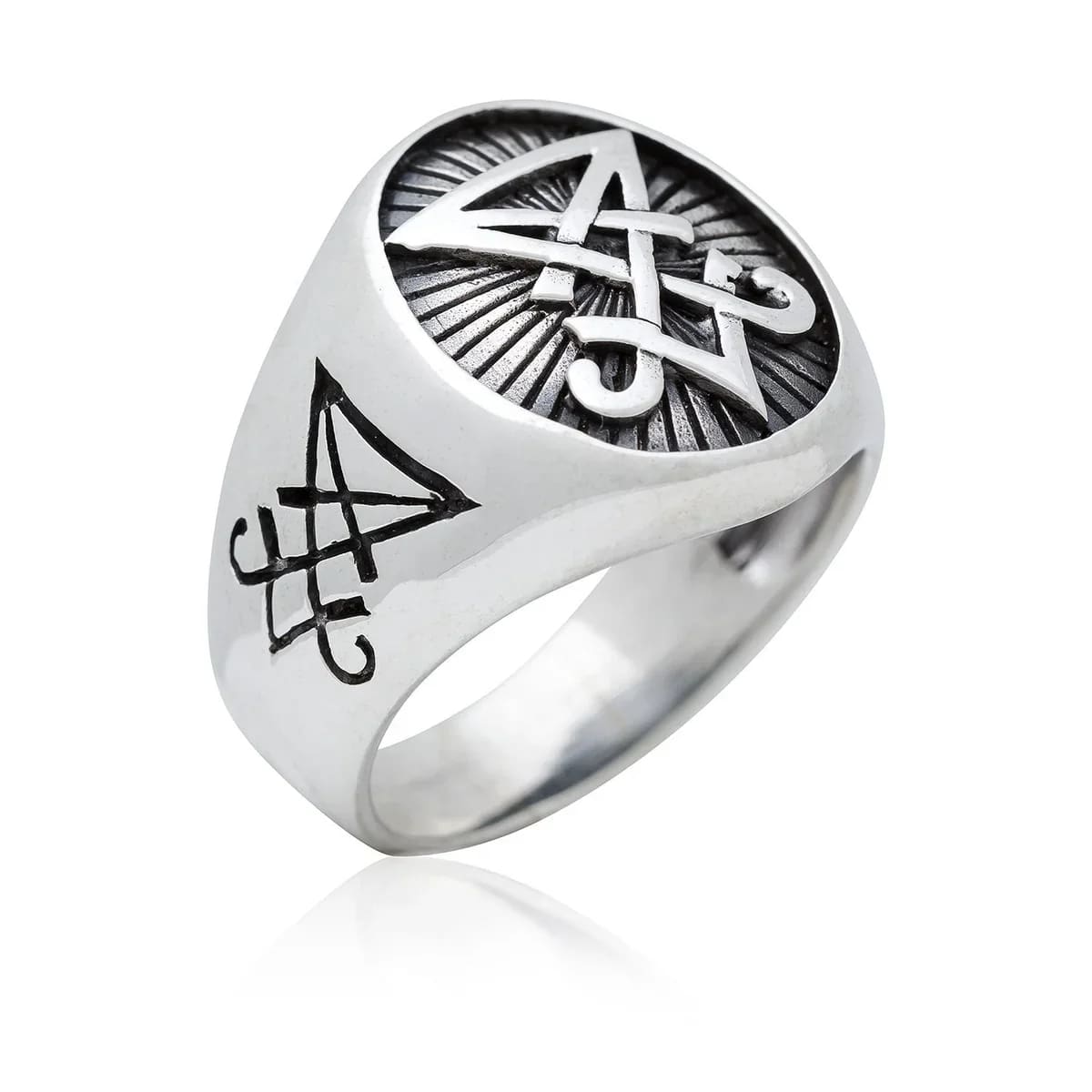 Silver Seal of Satan Ring