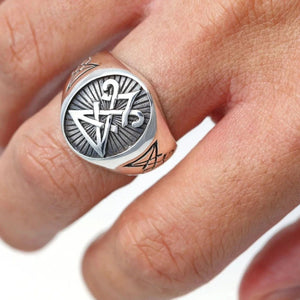 Silver Seal of Satan Ring