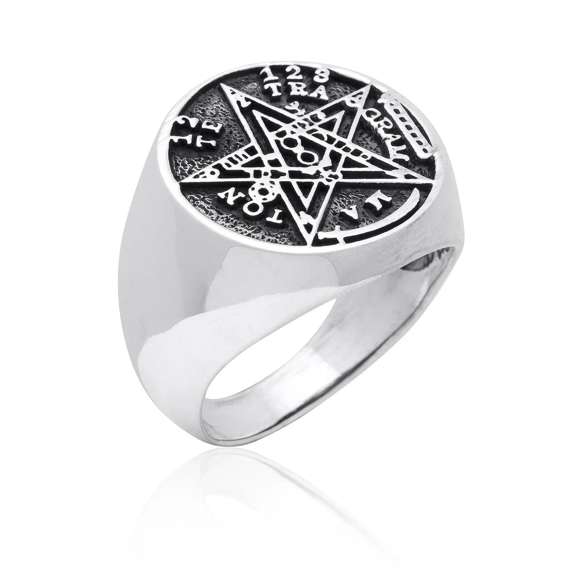 Silver Seal of Solomon Ring