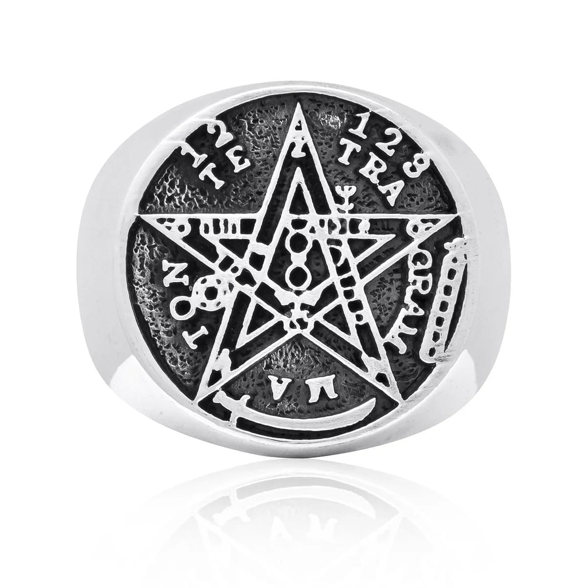 Silver Seal of Solomon Ring