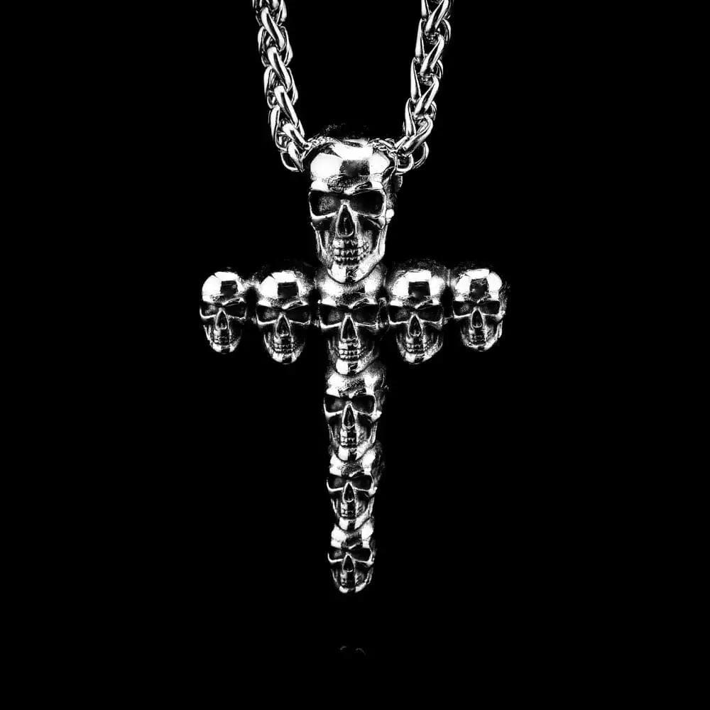 Skull Cross Necklace - Necklace