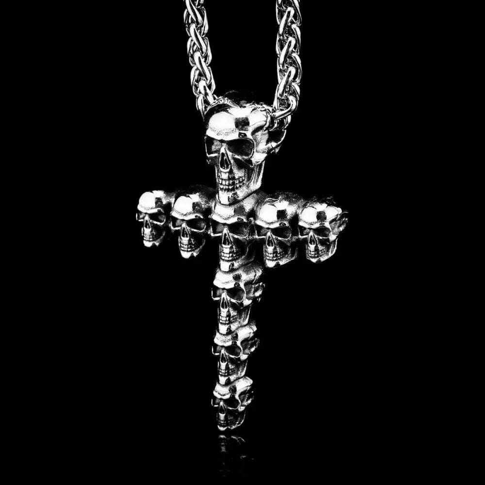 Skull Cross Necklace - Necklace