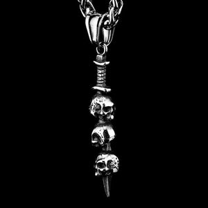 Skulls and Sword Necklace - Necklace