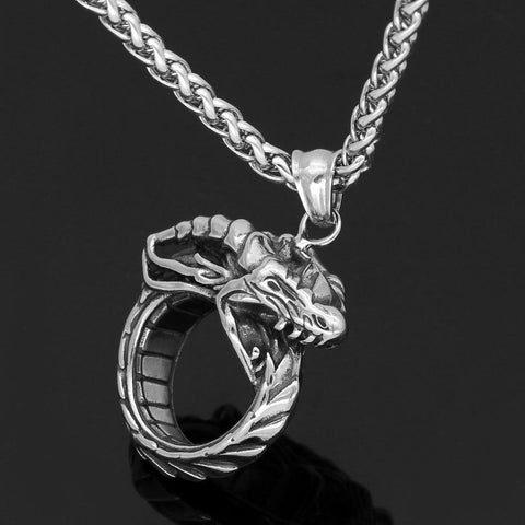 STAINLESS STEEL JORMUNGAND PENDANT