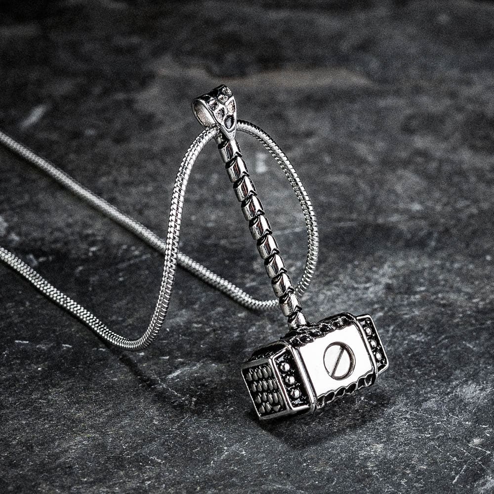 Stainless Steel Thor’s Hammer Cremation Necklace