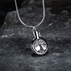 Stainless Steel Tree of Life Cremation Necklace