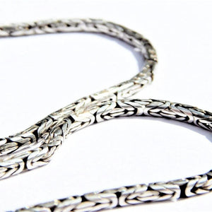 Silver Byzantine Chain Viking Necklace