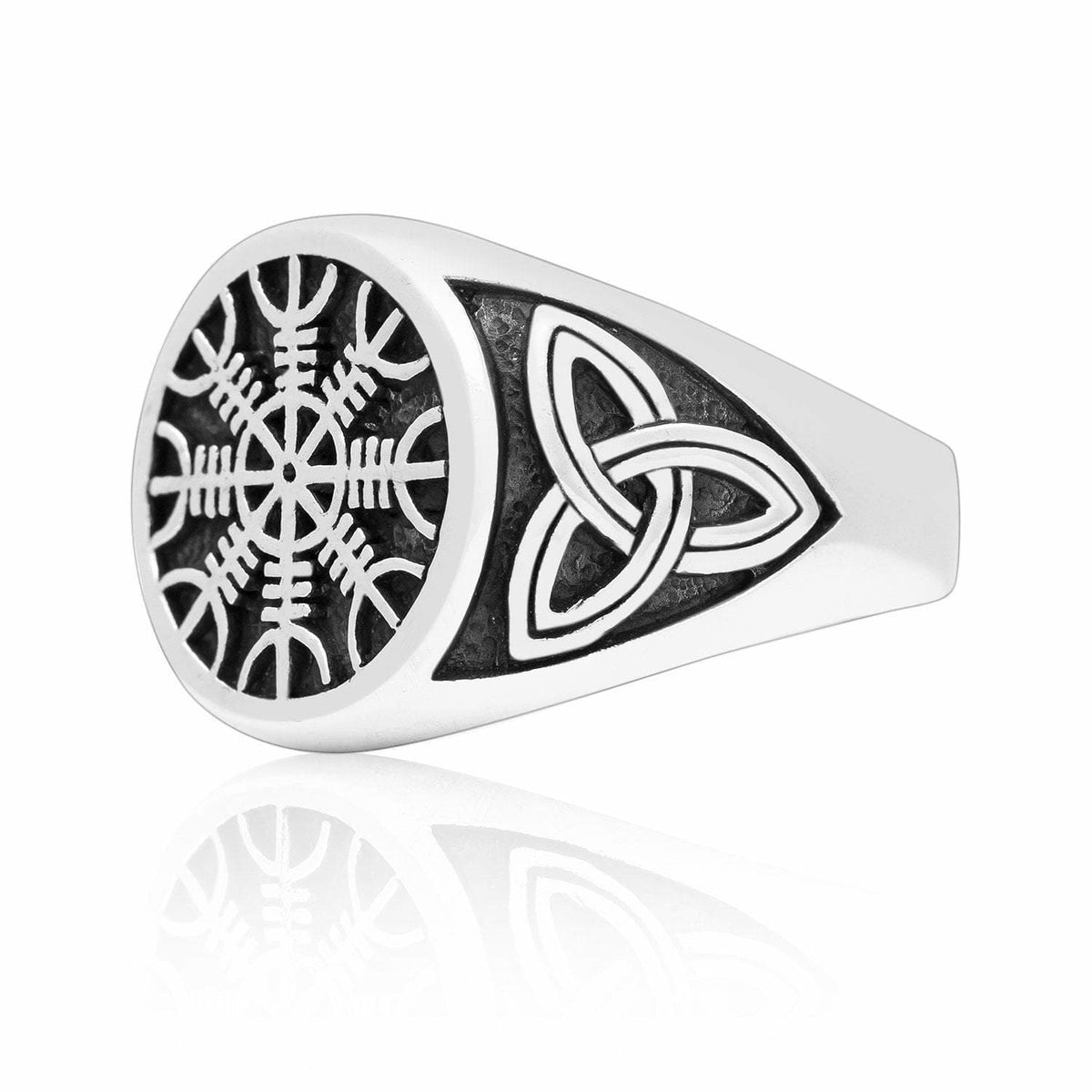 925 Silver Helm of Awe Viking Ring