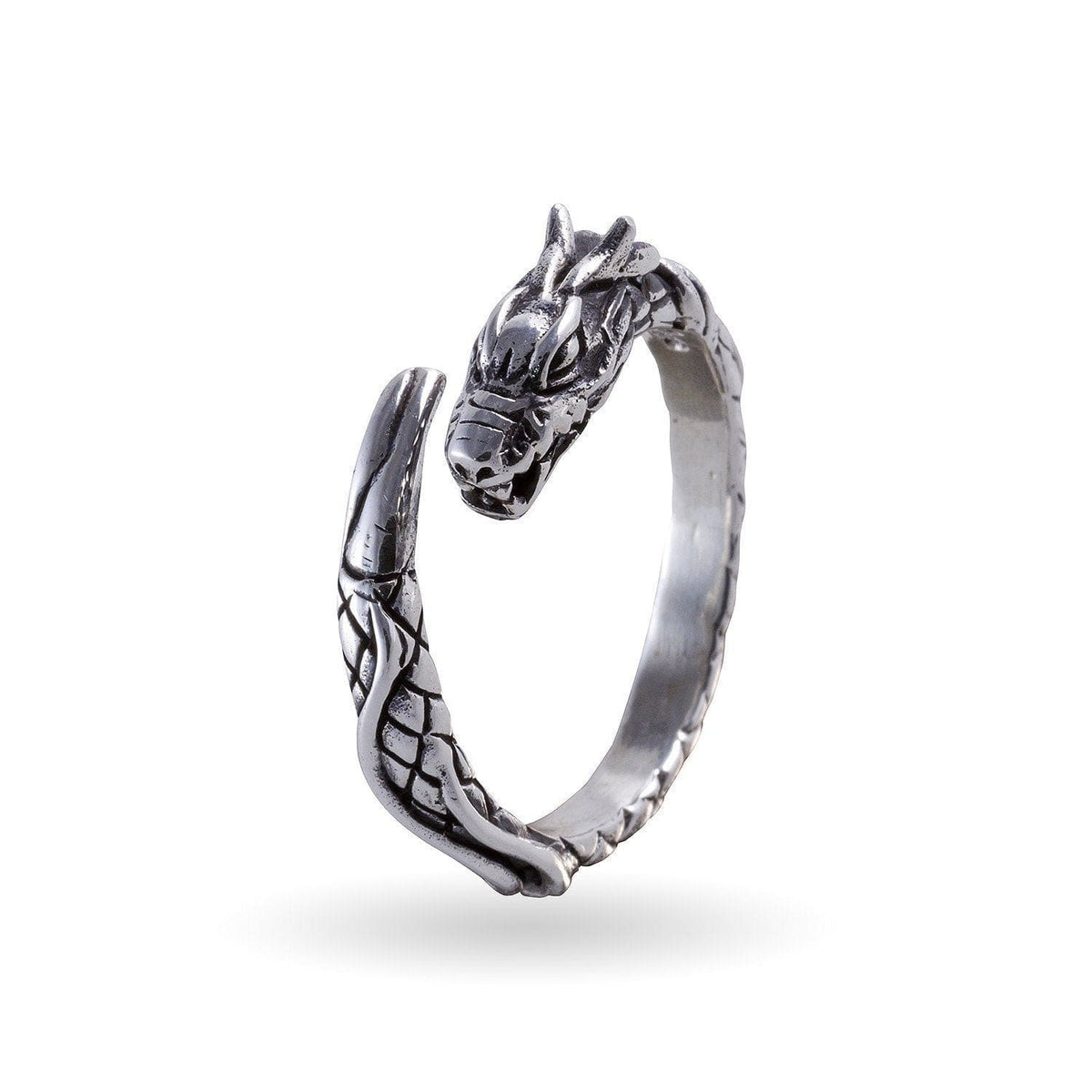 925 Sterling Silver Jormungand Viking Ring