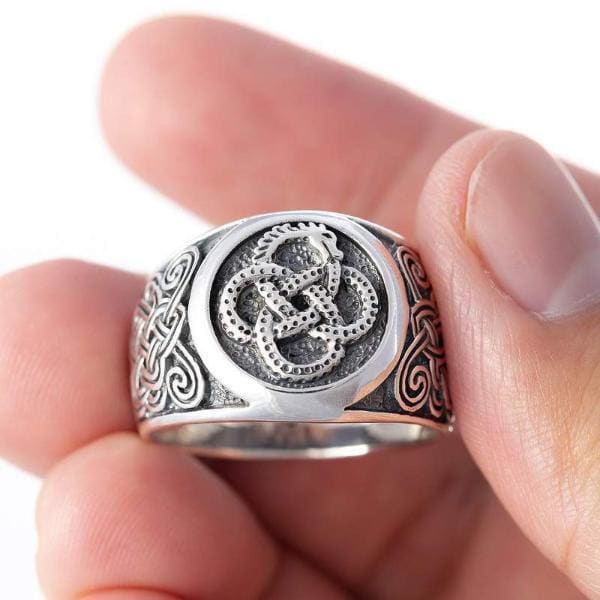 Jormungand Serpent Viking Ring