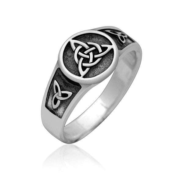 925 Sterling Silver Ladies Celtic Triquetra Ring - Norse Spirit