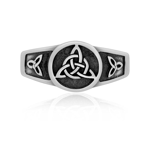 925 Sterling Silver Ladies Celtic Triquetra Ring - Norse Spirit