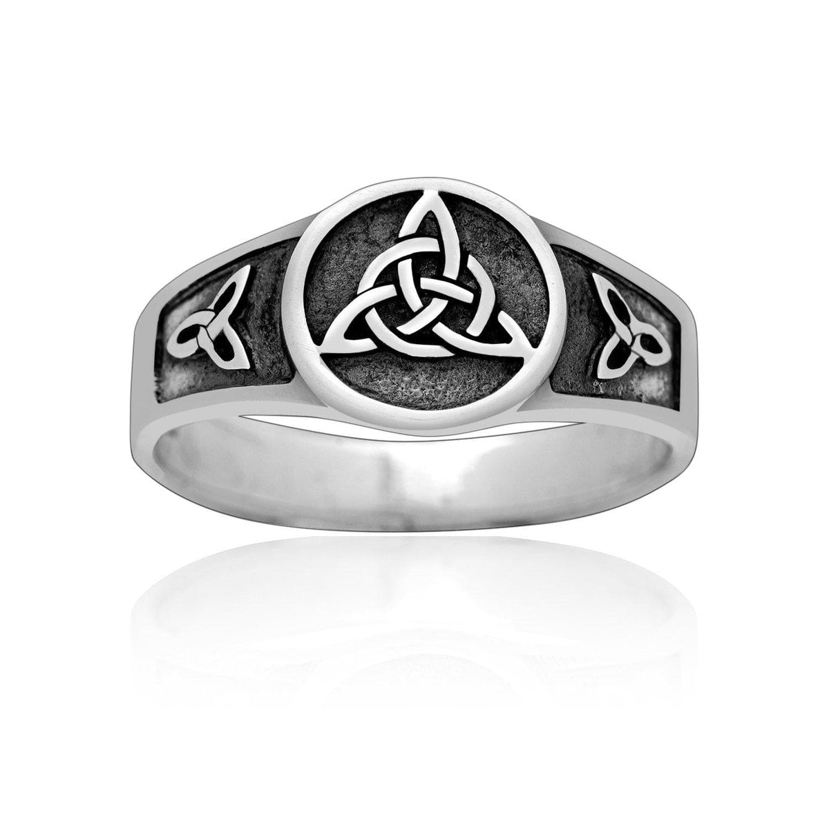 925 Sterling Silver Ladies Celtic Triquetra Ring - Norse Spirit