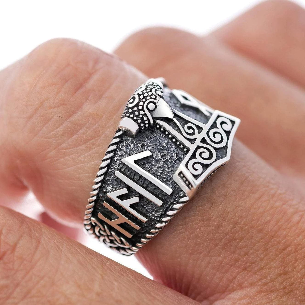 Silver Mjolnir Ring