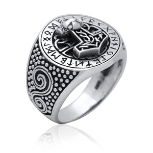 925 Silver Mjolnir Viking Ring