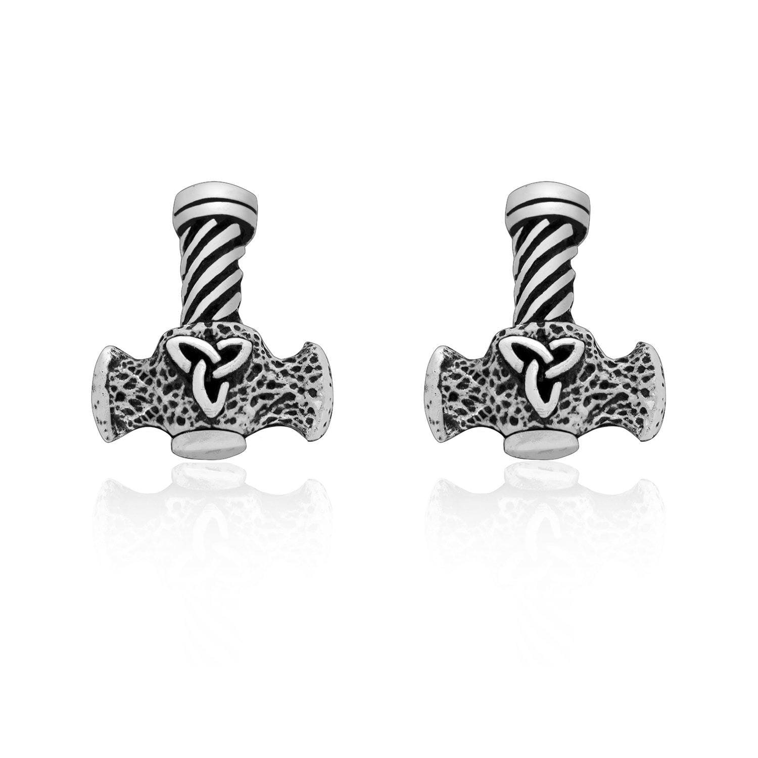 silver viking earrings
