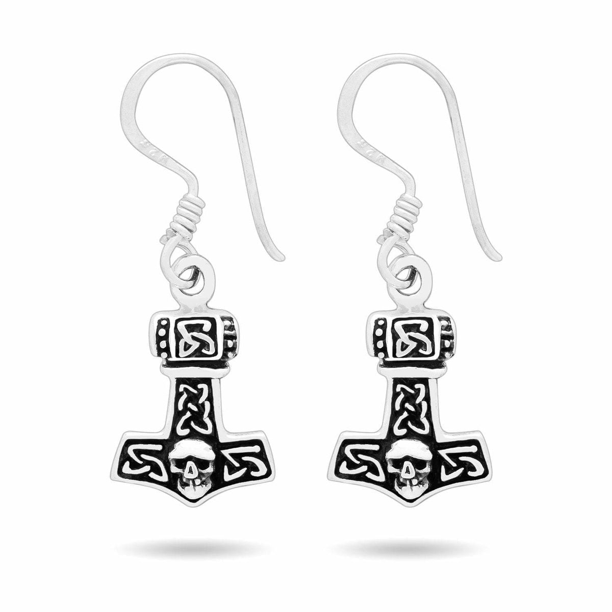 Silver Mjolnir Earrings