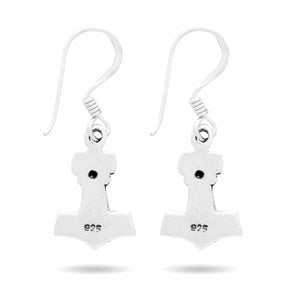 Silver Mjolnir Earrings