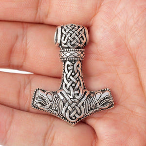 Silver Viking Thor's Hammer Necklace