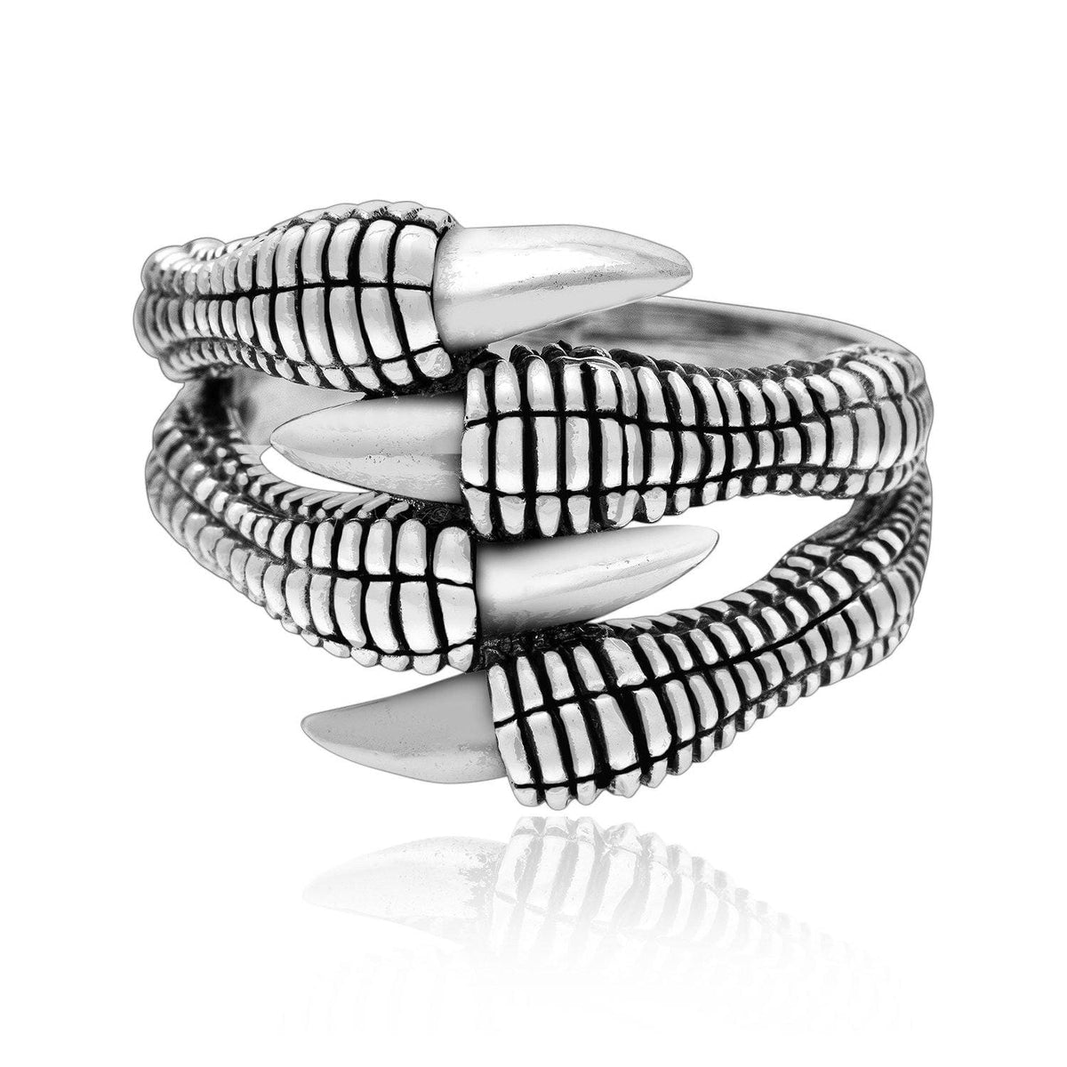 925 Sterling Silver Nidhogg Dragon Claw Ring-Viking Ring-Norse Spirit