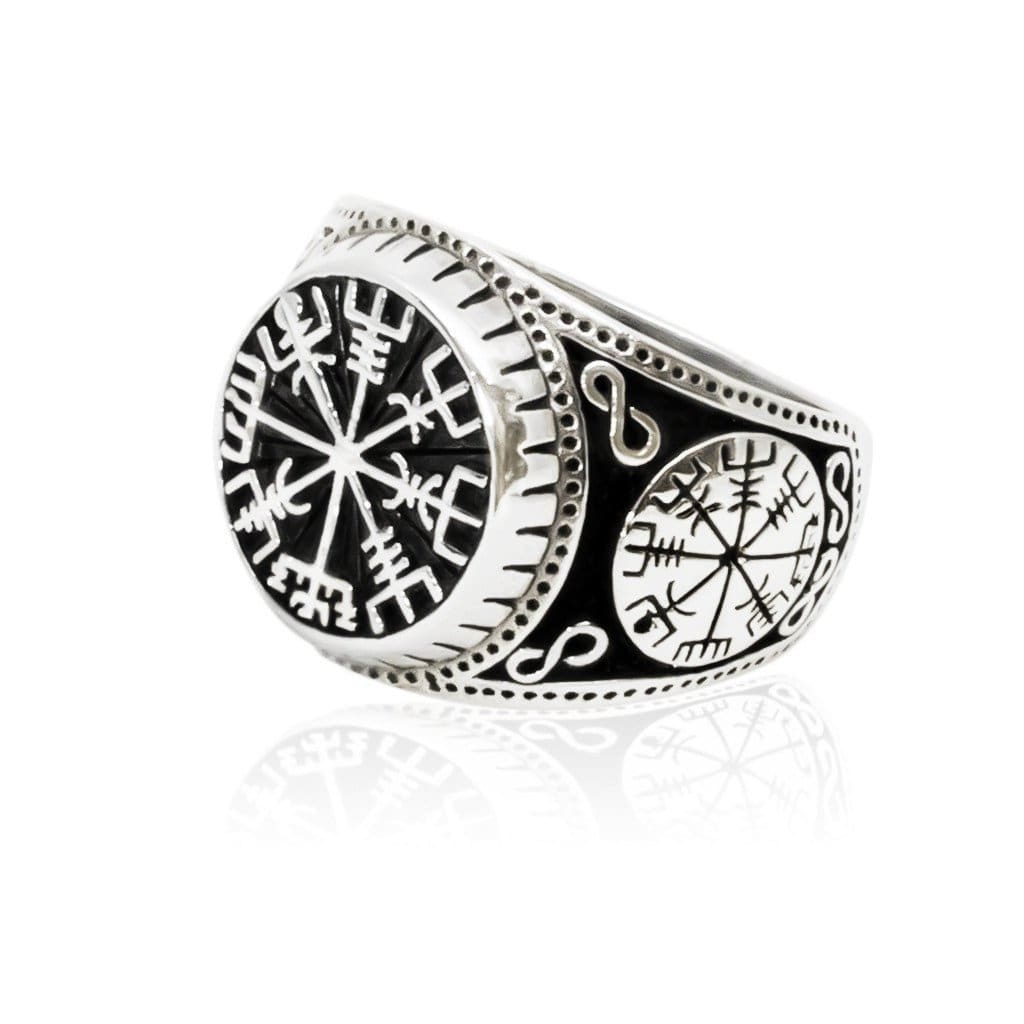 925 Sterling Silver Vegvisir Viking Ring