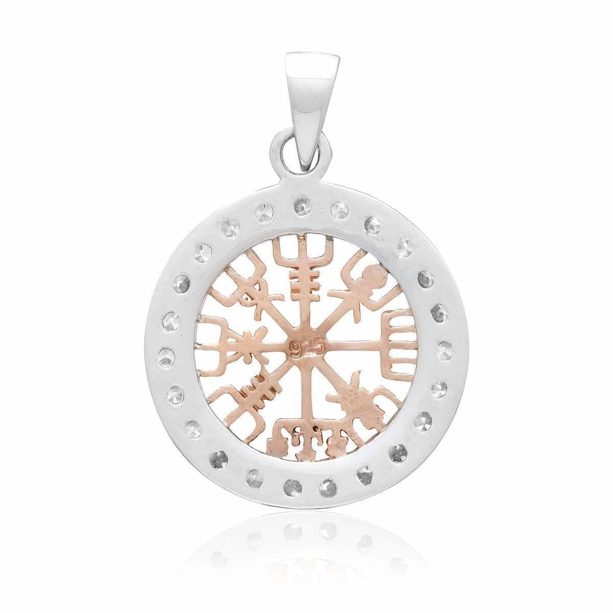 925 Sterling Silver Vegvisir Viking Necklace