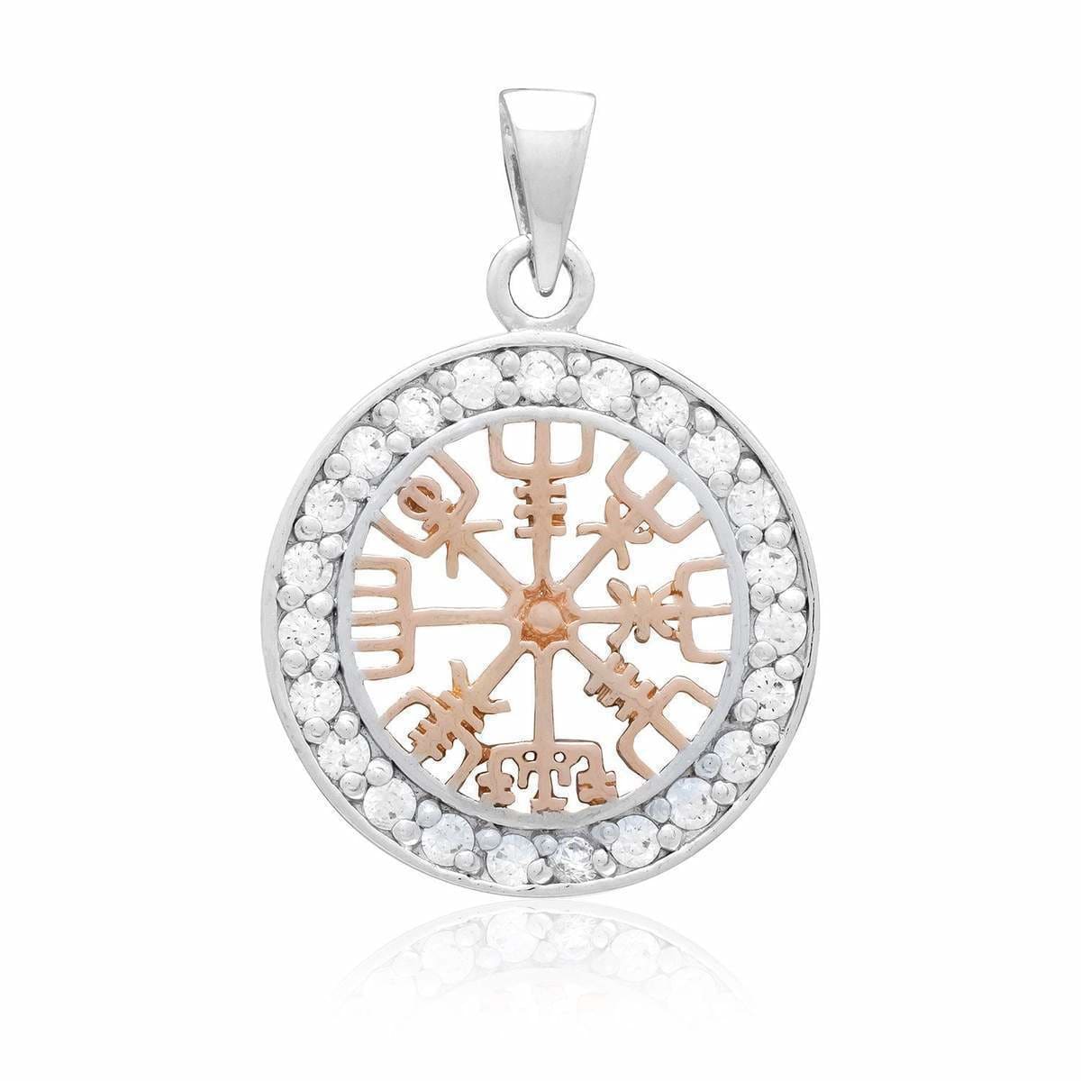 925 Sterling Silver Vegvisir Viking Necklace