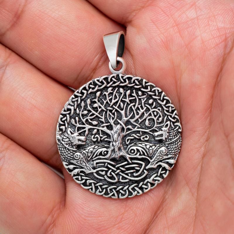 Sterling Silver Cubic Zirconia Tree Of Life Pendant in White | Pascoes