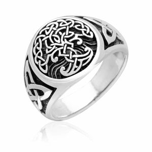 925 Sterling Silver Yggdrasil Viking Ring