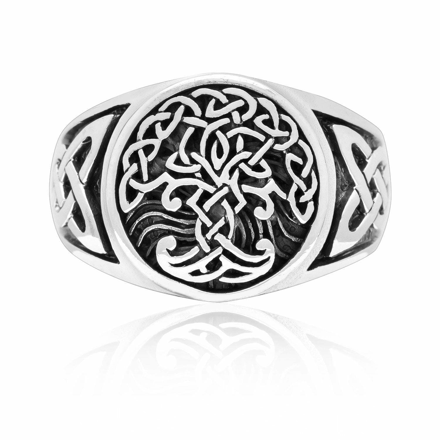 925 Sterling Silver Yggdrasil Viking Ring