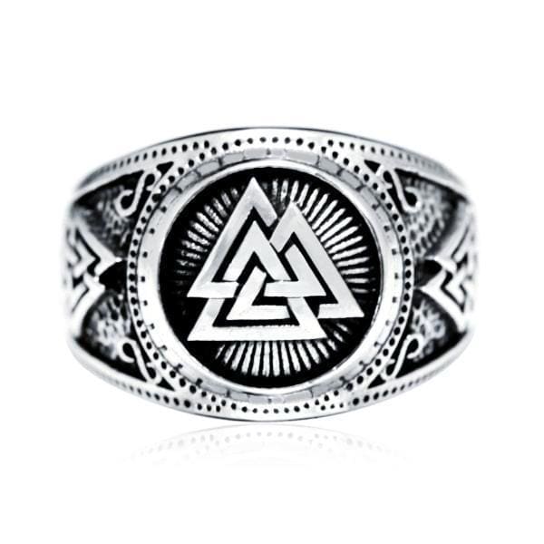 Triple Valknut Viking Ring