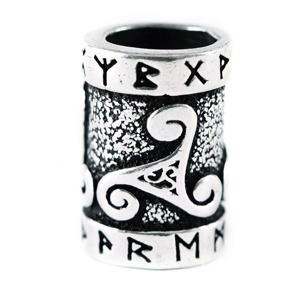 Sterling Silver Beard Jewelry With Runes