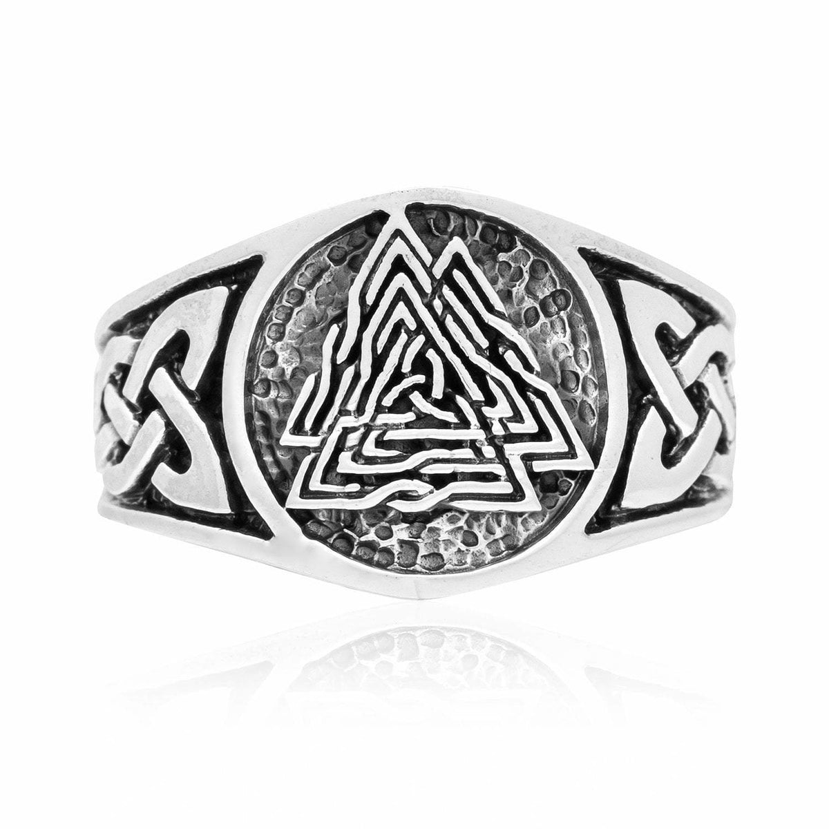 Valknut and Knot Work Viking Ring