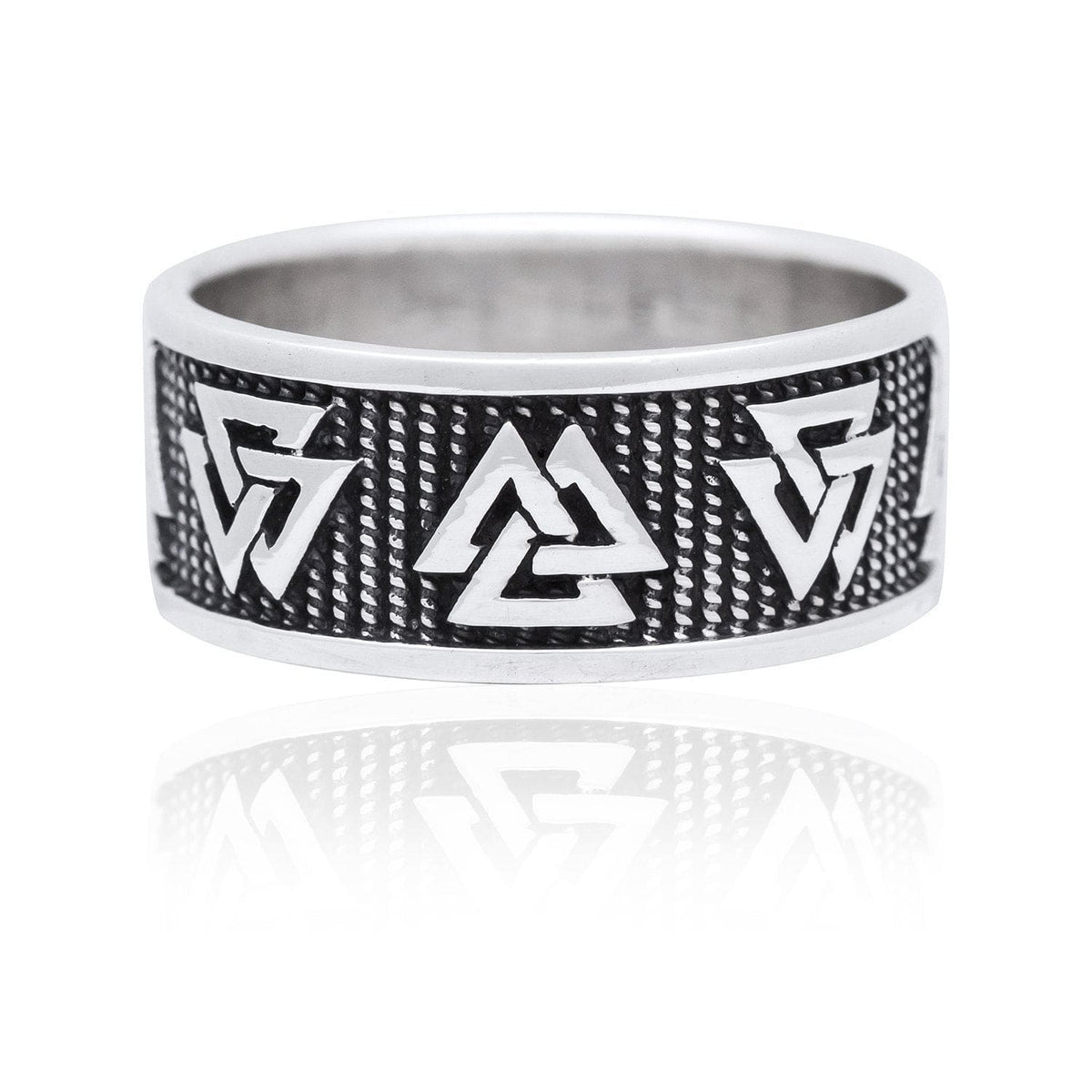 925 Sterling Silver Valknut Viking Ring