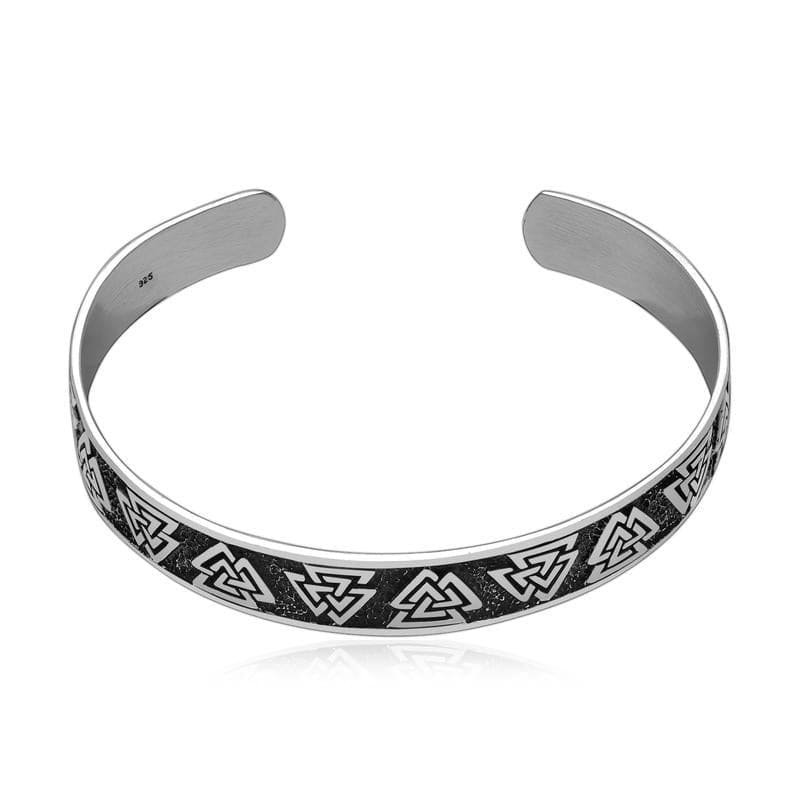 925 Sterling Silver Valknut Bracelet-Viking Bracelet-Norse Spirit